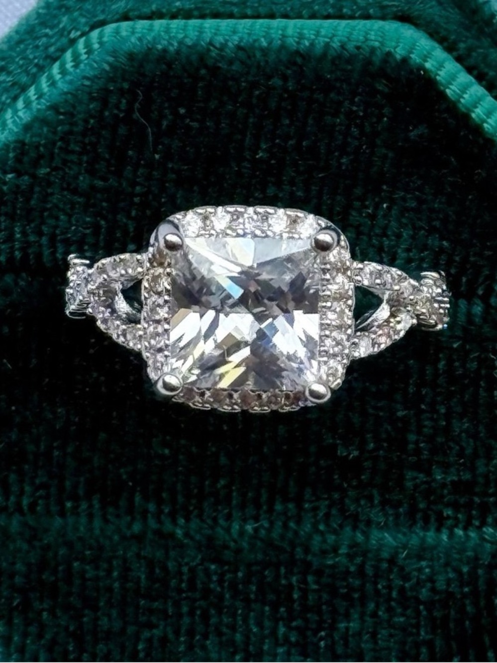 2.65CT Diamond Moissanite Double Halo 14k Gold Designer Ring
